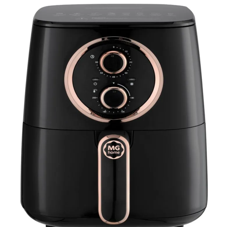 Airfryer 5 w 1 frytkownica beztłuszczowa MG Home Rose Gold Air Fryer 4.2 L czarna 1400W