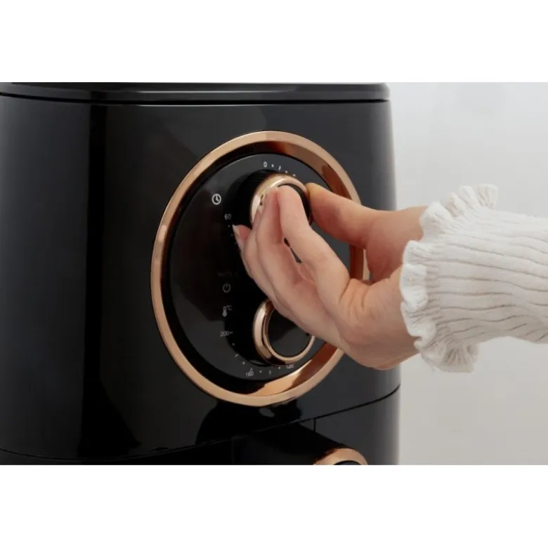 Airfryer 5 w 1 frytkownica beztłuszczowa MG Home Rose Gold Air Fryer 4.2 L czarna 1400W