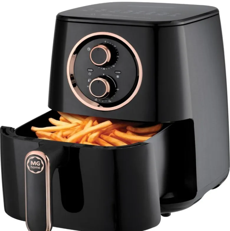 Airfryer 5 w 1 frytkownica beztłuszczowa MG Home Rose Gold Air Fryer 4.2 L czarna 1400W