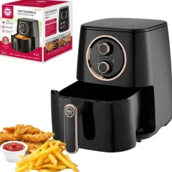 Airfryer 5 w 1 frytkownica beztłuszczowa MG Home Rose Gold Air Fryer 4.2 L czarna 1400W