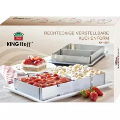 Blacha prostokątna forma regulowana do pieczenia z stali nierdzewnej Kinghoff