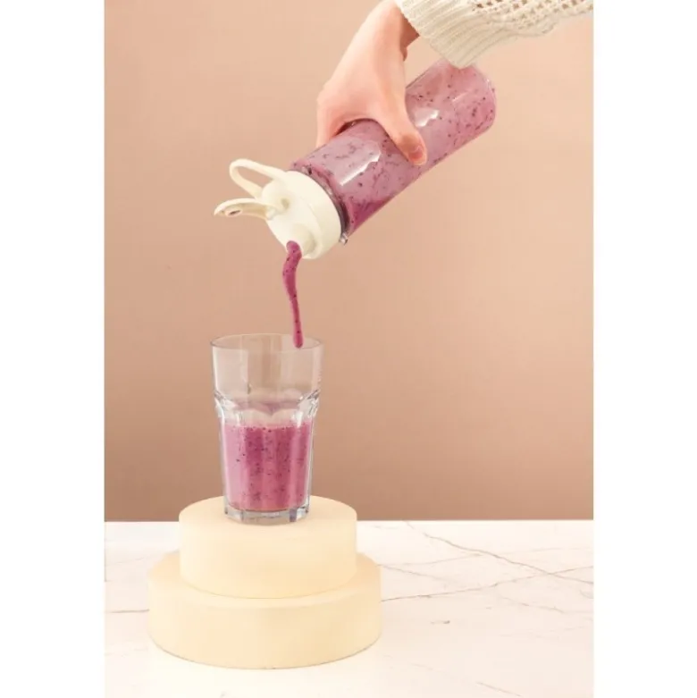 Blender personalny MG Home 500 ml 260W Butelka z ustnikiem, pokrywka i ostrze ze stali nierdzewnej