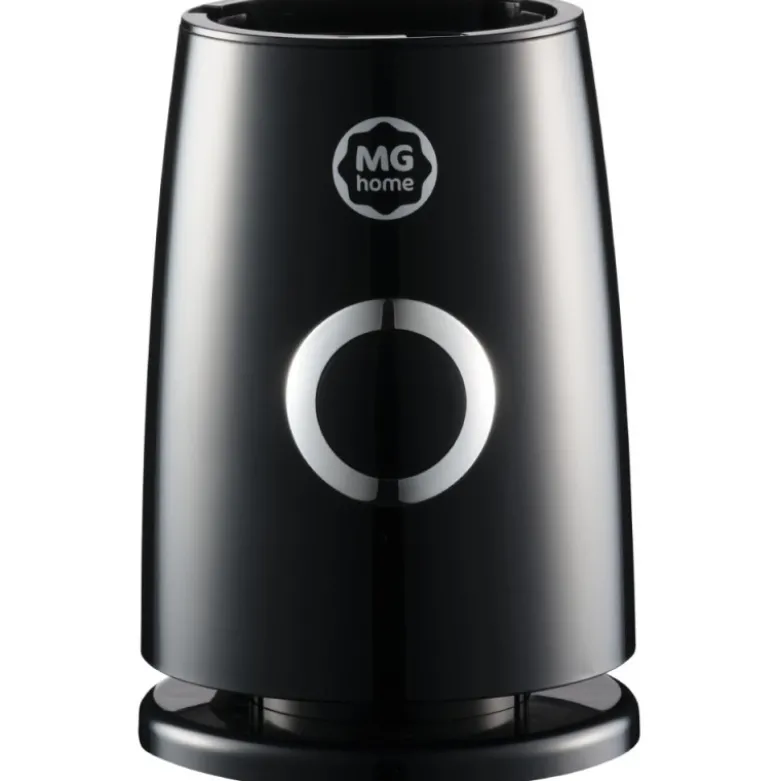 Blender personalny MG Home 500 ml 260W Butelka z ustnikiem, pokrywka i ostrze ze stali nierdzewnej czarny
