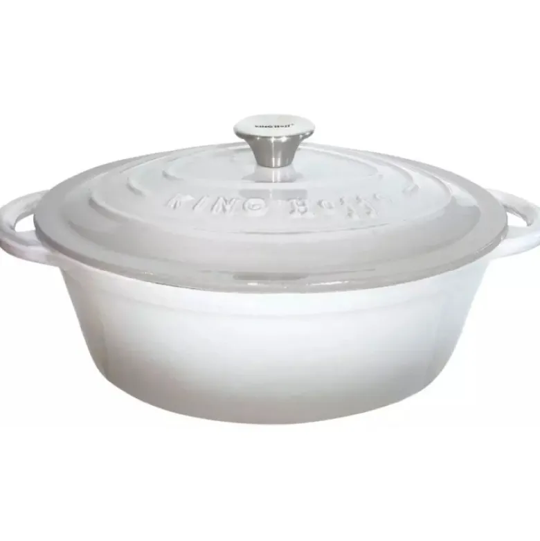 Brytfanka żeliwna 4.5 l garnek emaliowany szary Kinghoff KH-1522 ciężki na indukcję