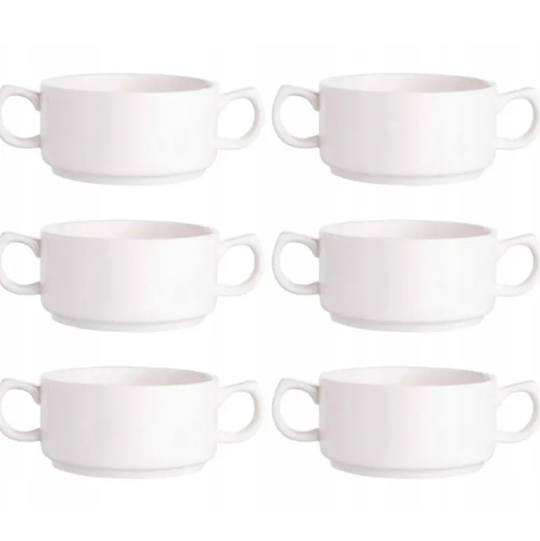 Bulionówka biała porcelana 280 ml flaczarka zestaw 6 sztuk salaterka 11 cm Altom regular