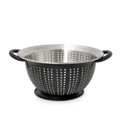 Cedzak nierdzewny 21 cm durszlak stojący czarny MeyerHoff MH-11