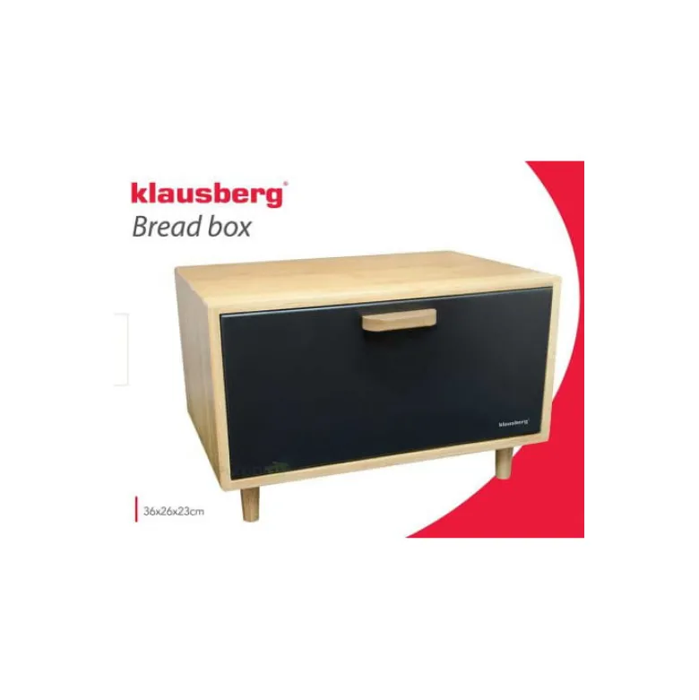 Chlebak drewniany pojemnik na pieczywo Klausberg KB 7399 Czarny