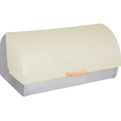 Chlebak metalowy mały Klausberg KB 7271 cream pojemnik na pieczywo chleb