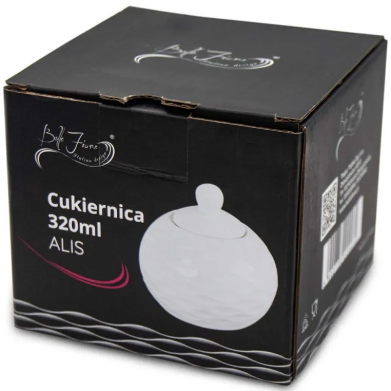 Cukiernica porcelanowa 320 ml cukierniczka biała pojemnik na cukier Bella Fiore Alis Tragar 42394