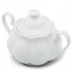 Cukiernica porcelanowa pojemnik na cukier 290 ml cukierniczka z pokrywą Tragar