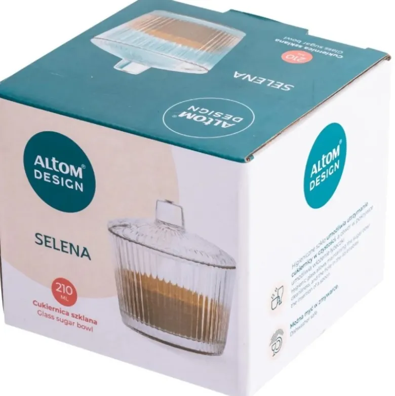Cukiernica z pokrywką 210 ml z miejscem na łyżeczkę pojemnik na cukier Altom Design