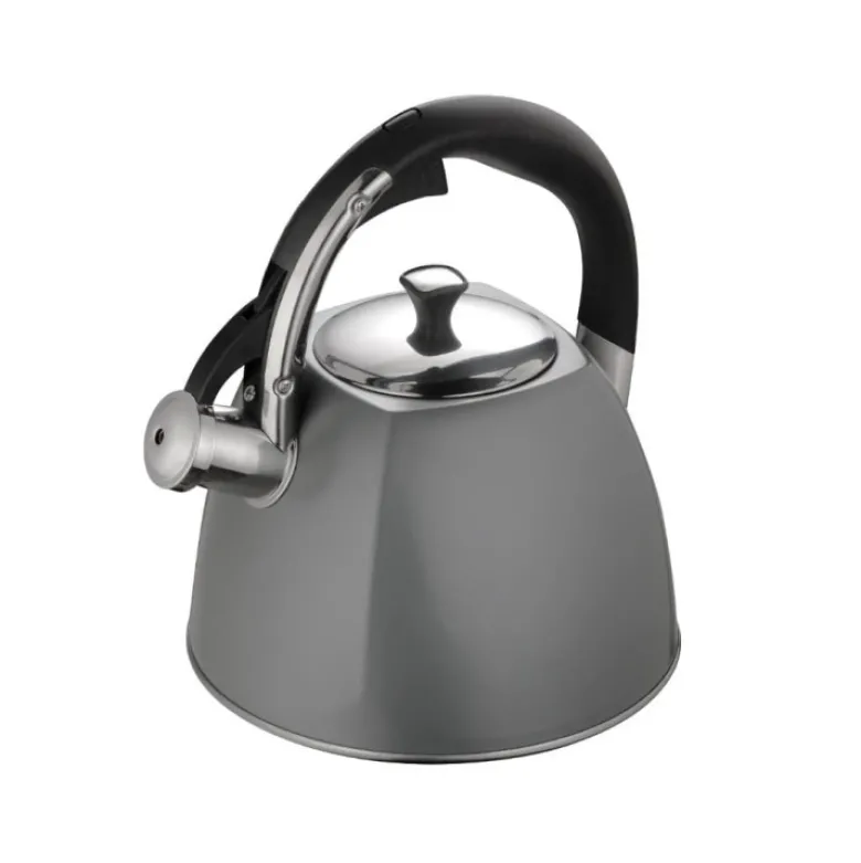 Czajnik stalowy na gaz Klausberg KB 7411 z gwizdkiem 2.2 L szary