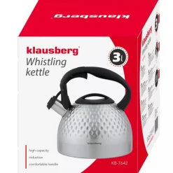 Czajnik tradycyjny stalowy 3 L srebrny Klausberg KB 7642
