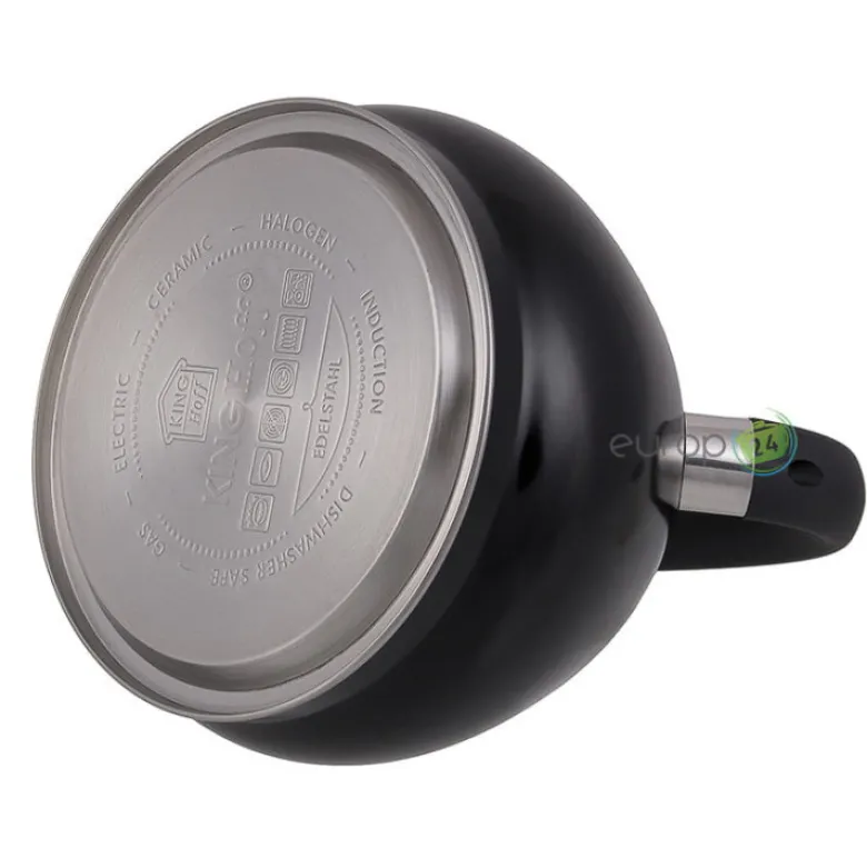 Czajnik ze stali KingHoff KH 1221 z gwizdkiem na indukcję 3.4L czarny