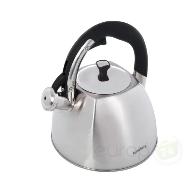 Czajnik ze stali Klausberg KB 7409 z gwizdkiem na indukcję 2.2 L srebrny