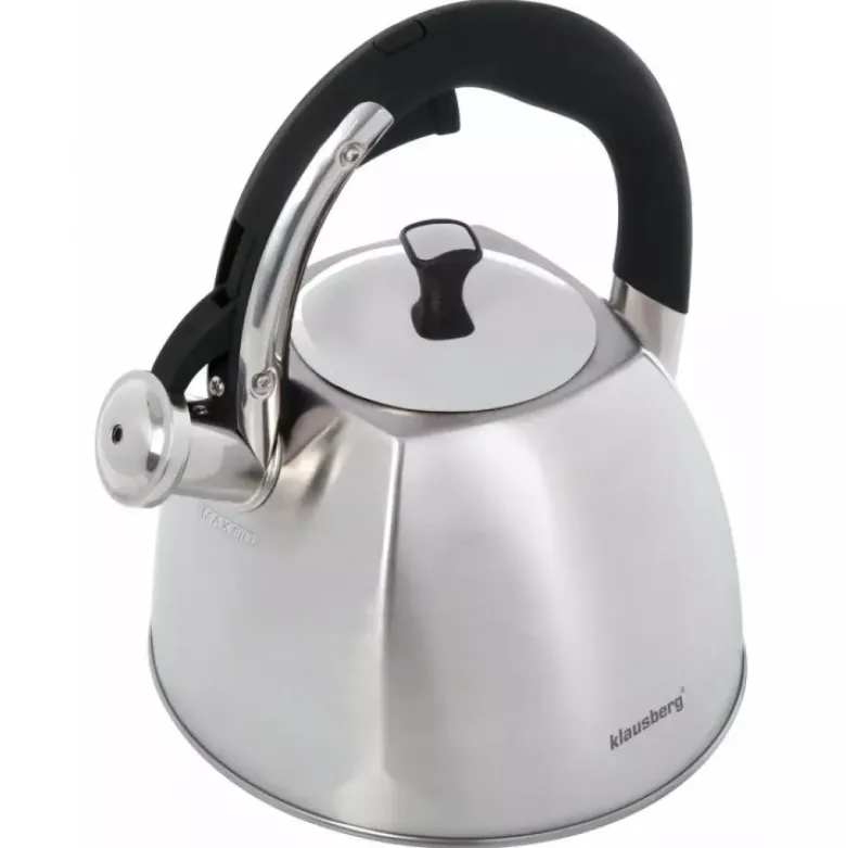 Czajnik ze stali Klausberg KB 7409 z gwizdkiem na indukcję 2.2 L srebrny