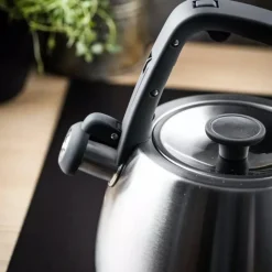 Czajnik z gwizdkiem tradycyjny stalowy 2.5L gaz indukcja srebrny szczotkowany Klausberg