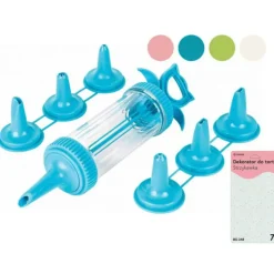Dekorator do tortu plastikowa strzykawka z końcówkami BG-248