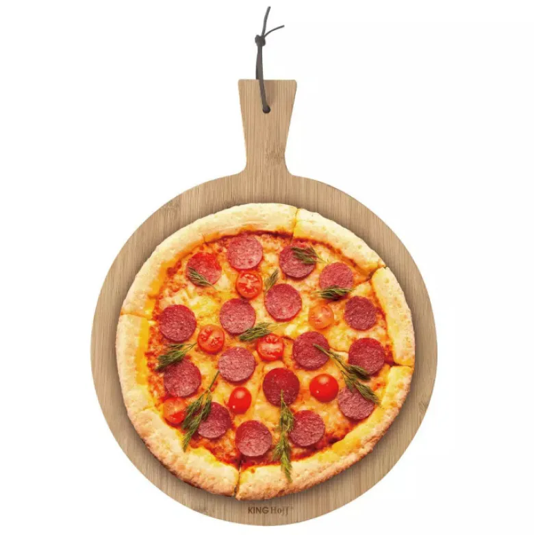 Deska do serwowania pizzy 30 cm drewniana okrągła KingHoff KH 1673