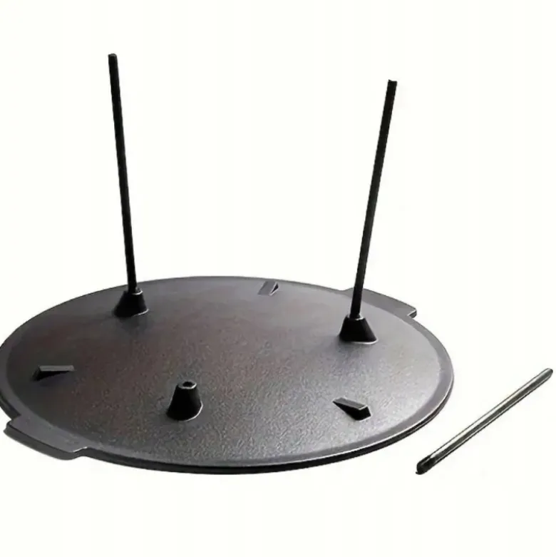 Duża płyta żeliwna okrągła 45cm ruszt na grill ognisko patelnia wok żeliwny