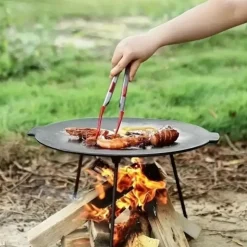 Duża płyta żeliwna okrągła 45cm ruszt na grill ognisko patelnia wok żeliwny