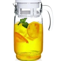 Dzbanek szklany 2L z pokrywką do serwowania lemoniady herbaty mrożonej i kompotu Vilde