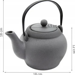 Dzbanek z zaparzaczem 900 ml imbryk czarny Tragar Bella Fiore A 383