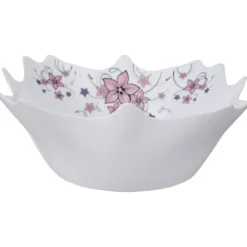 Elegancki zestaw obiadowo-kawowy 58 el. GierekHoff czarno-biały w kwiatowy wzór K-15009-4