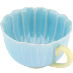 Filiżanka ceramiczna 350 ml Altom Kwiat jumbo do kawy herbaty błękitna