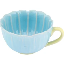 Filiżanka ceramiczna 350 ml Altom Kwiat jumbo do kawy herbaty błękitna