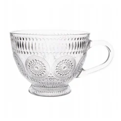 Filiżanki szklane 430 ml duże do kawy herbaty Altom Daisy zestaw 6 sztuk
