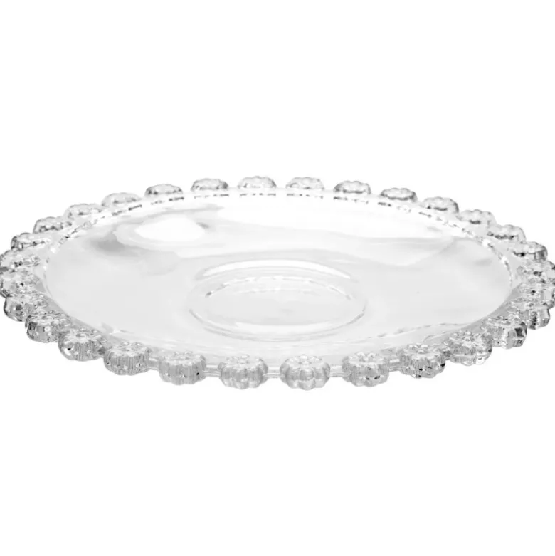 Filiżanki ze spodkiem do kawy i herbaty 200 ml szklana Altom Design Bloom zestaw 6 szt