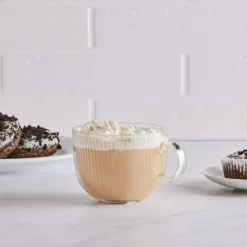 Filiżanki z uchem do kawy latte 510 ml kubki ryflowane zestaw 6 szt Altom Design Selena