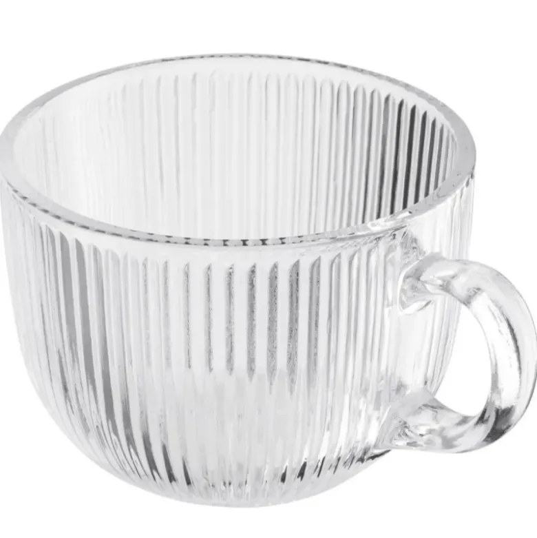 Filiżanki z uchem do kawy latte 510 ml kubki ryflowane zestaw 6 szt Altom Design Selena