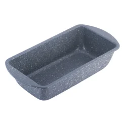 Forma do pieczenia ciasta prostokątna marmurowa 25x12x5 cm blacha szara keksówka KM 6006M Kamille