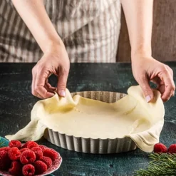 Forma do tarty z wyjmowanym dnem 25cm z powłoką non-stick beżowa KingHoff