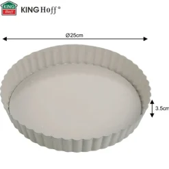Forma do tarty z wyjmowanym dnem 25cm z powłoką non-stick beżowa KingHoff