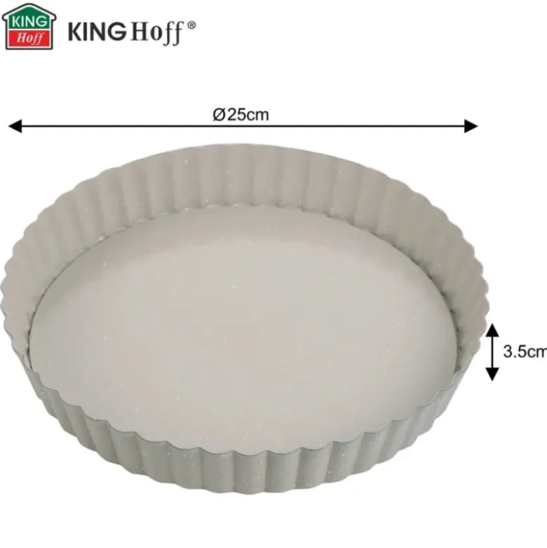 Forma do tarty z wyjmowanym dnem 25cm z powłoką non-stick beżowa KingHoff