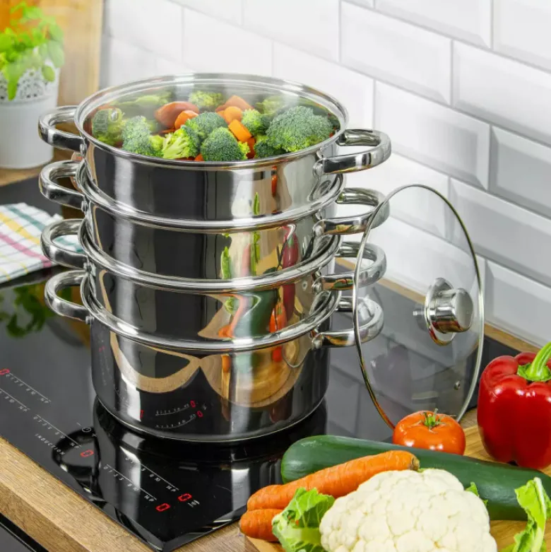 Garnek do gotowania na parze KingHoff KH 3329 22 cm 4.0 L PAROWAR
