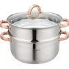 Garnek do gotowania na parze 5 l parowar 24 cm stalowy 3 elementy Klausberg KB 7734