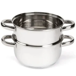 Garnek do gotowania na parze 2.5 l parowar 18 cm stalowy 3 elementy Florina Divapore