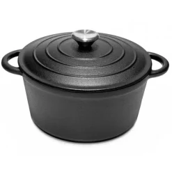 Garnek żeliwny 26 cm brytfanna okrągła 4.8 L ciężki na indukcję gaz Krisberg KR 2639