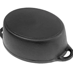 Garnek żeliwny 33 cm brytfanna 2w1 okrągła 4L na indukcję gaz Krisberg KR 7773