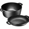 Garnek żeliwny 26 cm brytfanna 2w1 okrągła 4.5L na indukcję gaz Krisberg KR 7702