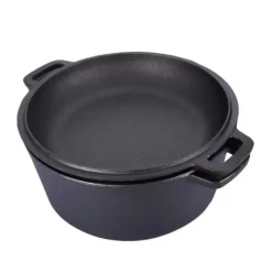 Garnek żeliwny 26 cm brytfanna 2w1 okrągła 4.5L na indukcję gaz Krisberg KR 7702