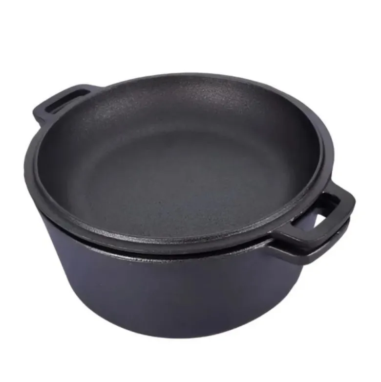 Garnek żeliwny 26 cm brytfanna 2w1 okrągła 4.5L na indukcję gaz Krisberg KR 7702