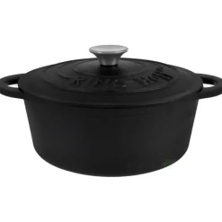 Garnek KingHoff KH 1477 -29 cm żeliwny 4,5 L Ciężki Indukcja Gaz Brytfanna