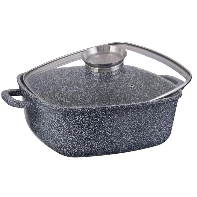 Garnek marmurowy kwadratowy Klausberg KB 7531 Brytfanna 5.5L na indukcje 26 cm