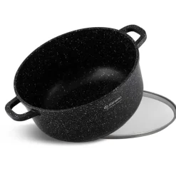 Garnek marmurowy z pokrywką Edenberg EB 8119 5.6L na indukcję 26 cm