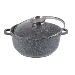 Garnek marmurowy z pokrywką Edenberg EB 8004 2.3L na indukcję 20 cm